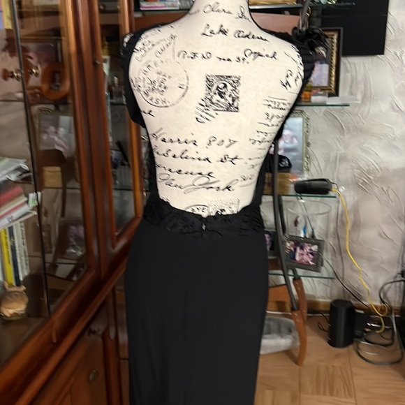 Runway Ralph Lauren purple Label black Dress Gown , sz 6-8 - Picture 5 of 6